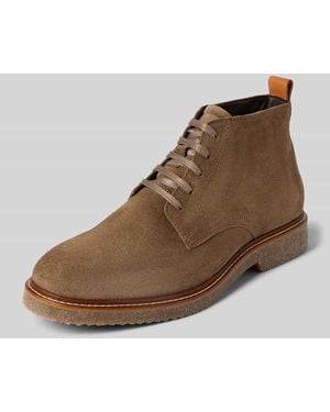 Marc O' Polo Schnürschuhe aus Veloursleder - Braun