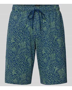 Schiesser Regular Fit Shorts Mit Elastischem Bund - Blau