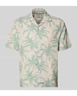 Only & Sons Regular Fit Vrijetijdsoverhemd Van Leinen-Baumwoll-Mix Model 'Caiden' - Grijs