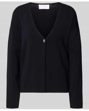 Jake*s Strickjacke mit Knopfverschluss - Schwarz
