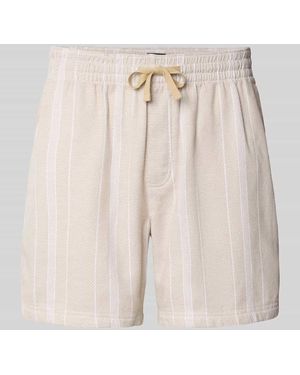Tommy Hilfiger Regular Fit Shorts mit Allover-Muster - Natur