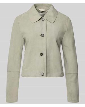 Marc O' Polo Regular Fit Lederjacke aus echtem Ziegenvelours - Mehrfarbig