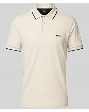 BOSS Poloshirt mit Label-Detail Modell 'Paul' - Natur