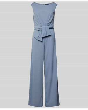 Vera Mont Jumpsuit mit Bindegürtel - Blau