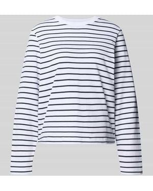 Samsøe & Samsøe Longsleeve mit Rundhalsausschnitt Modell 'CAMINO' - Blau