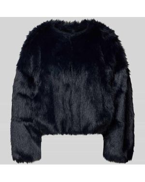 DRYKORN Jacke aus Kunstfell mit Rundhalsausschnitt Modell 'KILLCHURN' - Blau