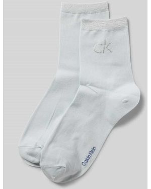 Calvin Klein Socken Mit Label-Print Im 2Er-Pack - Weiß