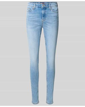Tommy Hilfiger Skinny Fit Jeans aus Baumwoll-Mix Modell 'NORA' - Blau