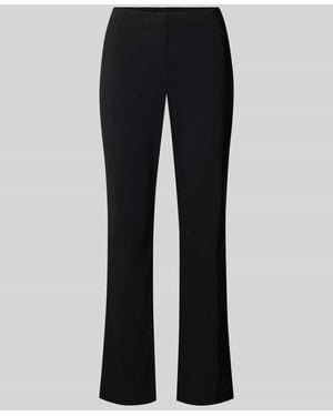 SteHmann Regular Fit Schmale Hose aus Viskose-Mix Modell 'Ina' - Schwarz
