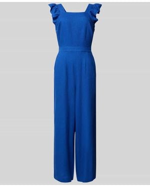 Y.A.S Loose Fit Jumpsuit aus Viskose-Leinen-Mix Modell 'ISMA' - Schwarz