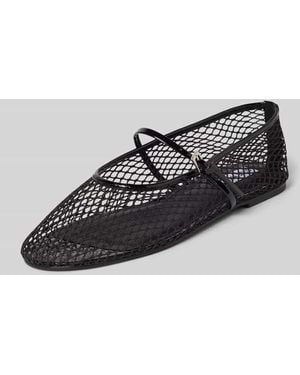 Steve Madden Semitransparente Ballerinas Modell 'MAGS' - Schwarz