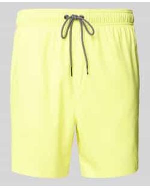 PUMA Regular Fit Zwembroek Met Ritszak - Geel