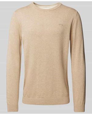 S.oliver Regular Fit Strickpullover Aus Reiner Baumwolle - Natur