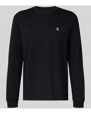 Calvin Klein Longsleeve mit Logo-Stitching - Blau