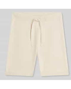 Tommy Hilfiger Regular Sweatshorts Met Tunnelkoord - Naturel