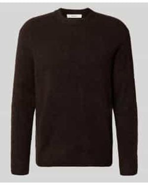 SELECTED Relaxed Fit Gebreide Pullover Met Wol, Model 'Rai Brushed' - Zwart