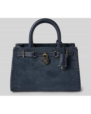 Tommy Hilfiger Tote Bag aus echtem Veloursleder - Blau