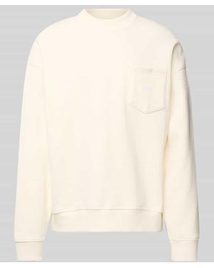 BLKVIS Sweatshirt mit Brusttasche - Natur
