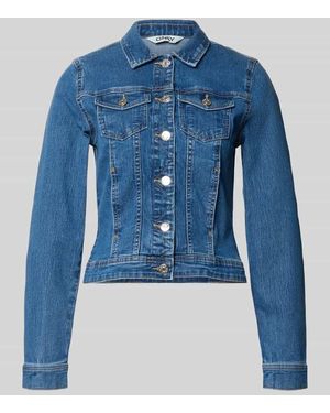 ONLY Regular Fit Jeansjacke aus Baumwoll-Mix Modell 'WONDER' - Blau
