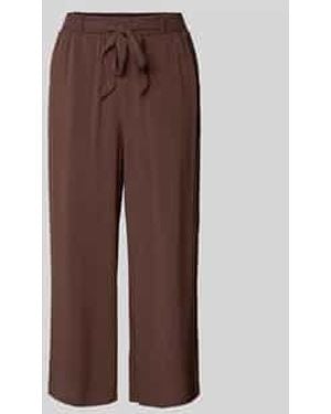 Soya Concept Culotte Van Viscose Met Strikceintuur - Bruin