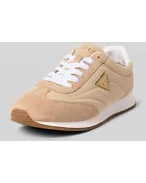 Guess Sneakers Met Labeldetail - Naturel
