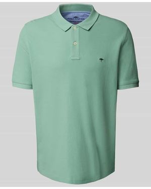 Fynch-Hatton Regular Fit Poloshirt mit Logo-Stitching - Grün