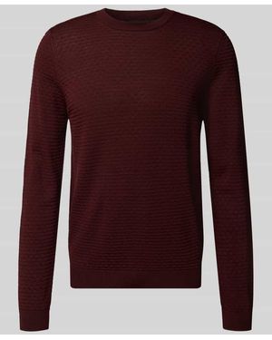 Antony Morato Slim Fit Pullover aus Viskose-Mix mit Strukturmuster - Rot