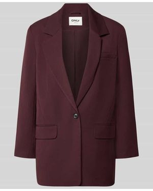 ONLY Regular Fit Longblazer mit 1-Knopf-Verschluss - Lila