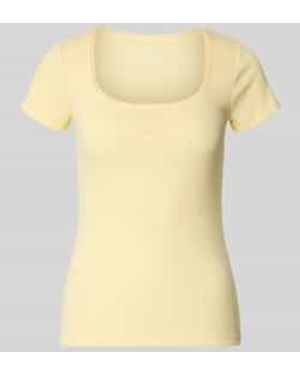 Gap T-Shirt Met Gestikt Logo - Geel
