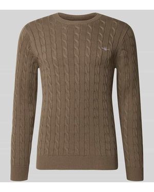 GANT Regular Fit Pullover aus reiner Baumwolle - Braun