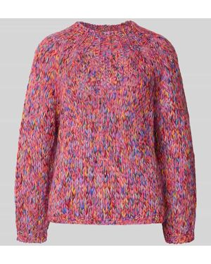 Rich & Royal Strickpullover mit gerippten Abschlüssen - Pink