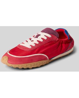 HOFF Sneaker aus Leder-Mix mit Logo-Detail Modell 'Bridge' - Rot