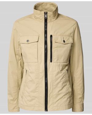 Tom Tailor Regular Fit Jacke aus reiner Baumwolle - Natur