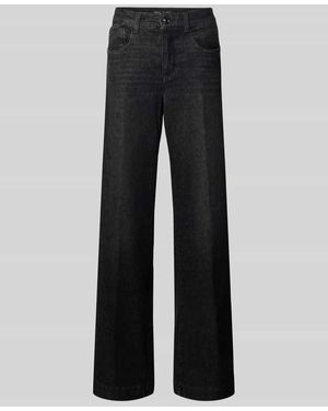 M·a·c Wide Fit Jeans mit Viskose-Anteil Modell 'Palazzo' - Schwarz
