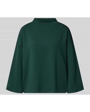 MORE&MORE Sweatshirt mit Stehkragen - Grün