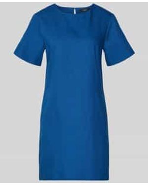 Weekend by Maxmara Mini Linnen Jurk Van Mix Van Katoen En Linnen Model 'Aloa' - Blauw