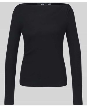 Vero Moda Langarmshirt mit U-Boot-Ausschnitt - Blau