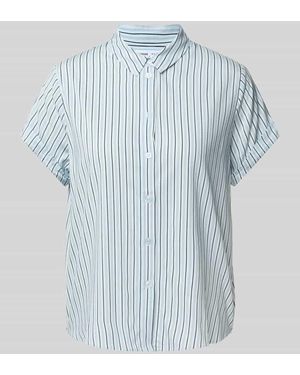 Samsøe & Samsøe Regular Fit Bluse mit Kentkragen Modell 'MAJAN' - Blau