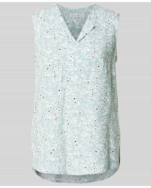 Tom Tailor Blusentop Mit Allover-Print - Blau