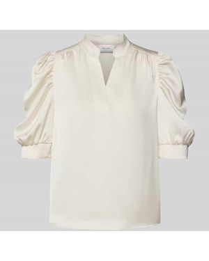 Neo Noir Regular Fit Blusenshirt mit Puffärmeln Modell 'Roella' - Natur