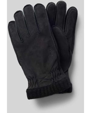 Hestra Handschuhe aus echtem Leder Modell 'Joar Nubuck' - Blau