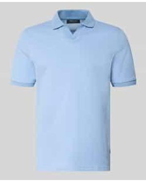 Maerz Regular Fit Poloshirt Van Katoen Met V-Hals - Blauw