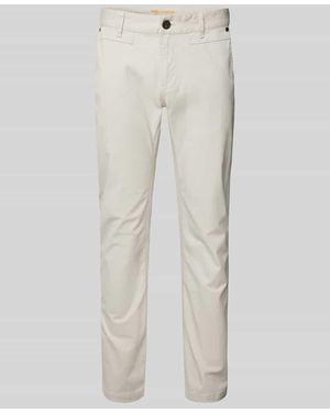 PME LEGEND Regular Fit Chino mit Eingrifftaschen Modell 'American classic' - Weiß