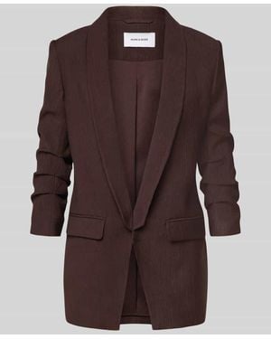 MORE&MORE Regular Fit Blazer in Crinkle-Optik - Braun