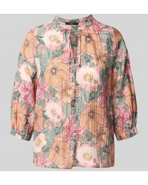 Zero Regular Fit Bluse aus Lyocell-Mix mit 3/4-Arm - Pink