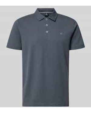 Lerros Regular Fit Poloshirt Met Gestikt Logo - Blauw