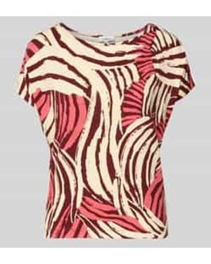 S.oliver Relaxed Fit T-Shirt Van Viscosemix - Rood