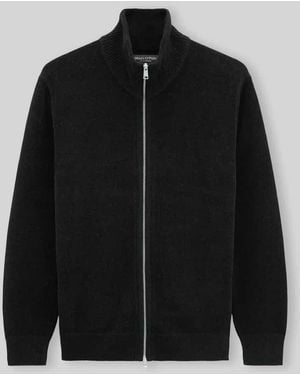 Marc O' Polo Strickjacke mit Zweiwege Reißverschluss - Schwarz