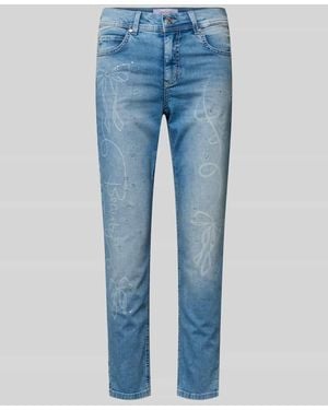 ANGELS Slim Fit Jeans mit Strasssteinbesatz Modell 'Ornella Beauty' - Blau