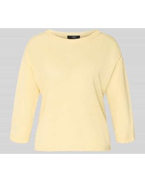 Weekend by Maxmara Regular Fit Strickpullover aus reinem Leinen Modell 'CANNONE' - Gelb